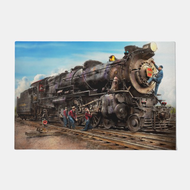 Paillasson Train - travaillant au chemin de fer 1930 (Devant)