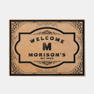 Paillasson Trame noire de Blond Wood Texture