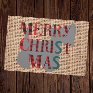 Paillasson Trendy écossais chien de Noël terrier sur burlap