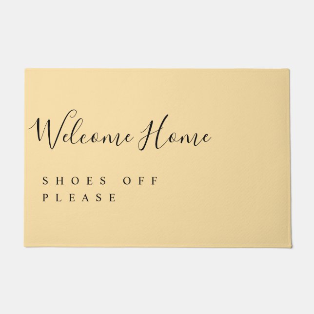 Paillasson Trendy Modern Minimal Welcome Shoes Off  (Devant)