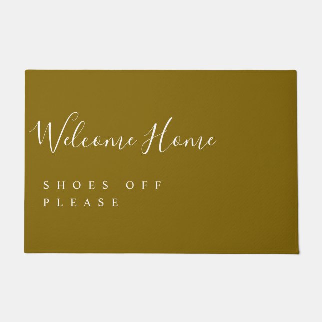 Paillasson Trendy Modern Minimal Welcome Shoes Off  (Devant)