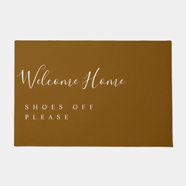 Paillasson Trendy Modern Minimal Welcome Shoes Off  (Devant)