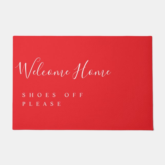 Paillasson Trendy Modern Minimal Welcome Shoes Off  (Devant)