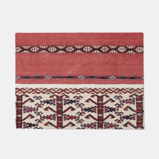 Paillasson Triangle Striangle Kilim III Rouge Noir Blanc 