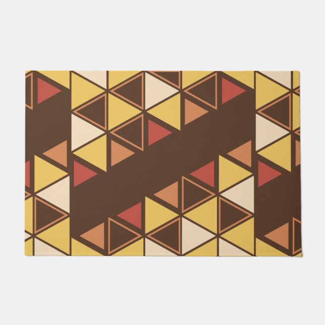 Paillasson Triangles géométriques rétro (Devant)