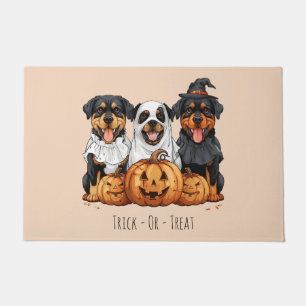 Paillasson Trick Ou Treat Halloween Rottweiler Dogs