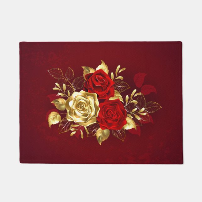 Paillasson Trois Roses de bijoux (Devant)