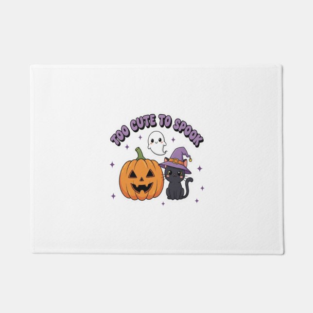 Paillasson Trop mignon pour Halloween effrayant (Devant)