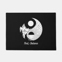 Trouver l'équilibre Zen Yin Yang Noir Blanc