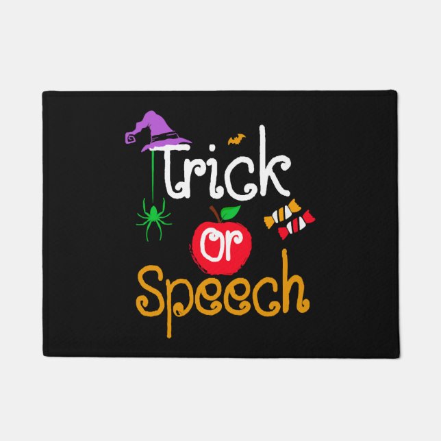 Paillasson Trucs Ou Langues De Parole Enseignant Halloween (Devant)