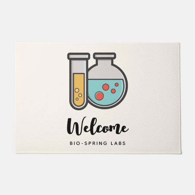 Paillasson Tube d'essai de chimie et bécher (Devant)