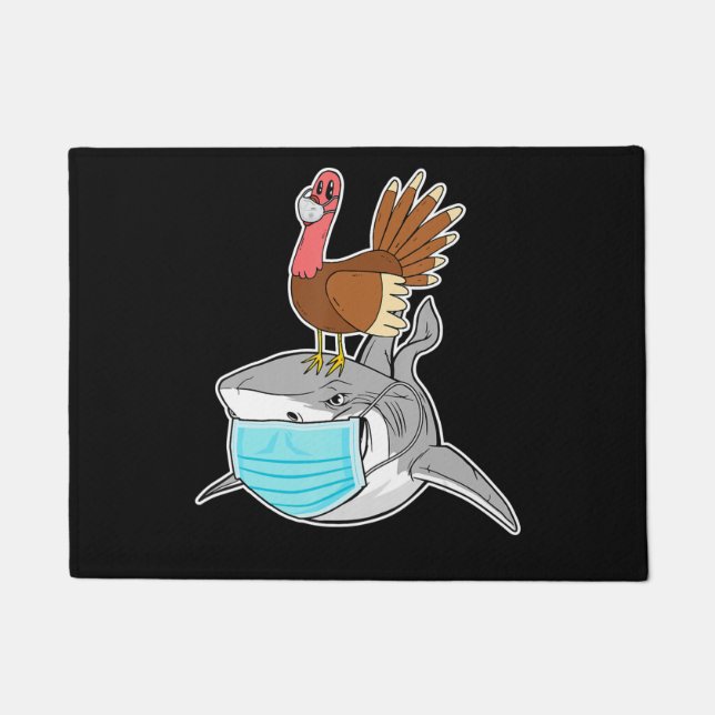 Paillasson Turquie équitation Requin Visage Masque Drôle Anim (Devant)