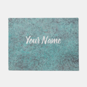Paillasson Turquoise Copper Patina texture cadeau