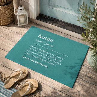Paillasson Turquoise Maison Décor Maison de Famille Côtière d
