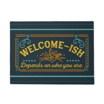 turquoise sarcastique de bienvenue/Jaune/Orange