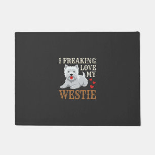 Paillasson Typographie de l'amour du chien Westie