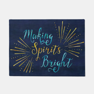 Paillasson Typographie de Noël Élégante Faisant des esprits b
