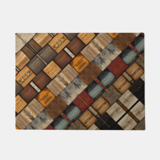 Paillasson Typographie en bois et collage d'art 2