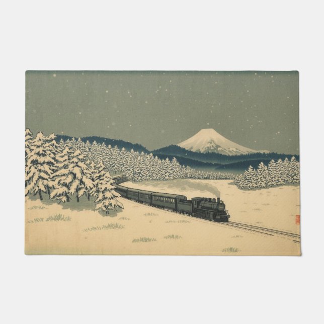 Paillasson Ukiyo-e Train d'hiver (Devant)