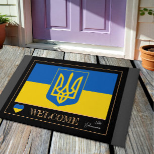 Paillasson Ukraine classique, tatouages ukrainiens / Bienvenu