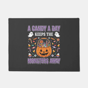 Paillasson Un bonbon par jour Halloween T Shirt Design