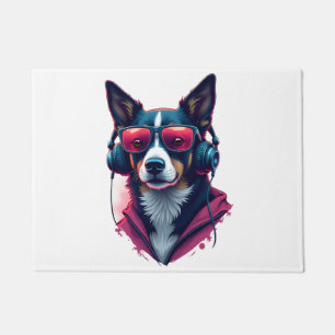 Paillasson Un chien Habu portant des lunettes de soleil et de