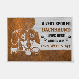 Paillasson Un Dachshund Très Mal Vit Ici