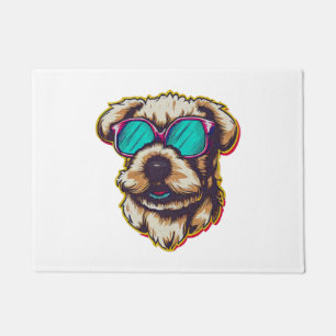 PAILLASSON UN DORABLE D O G AVEC DES LUNETTES SOLEIL