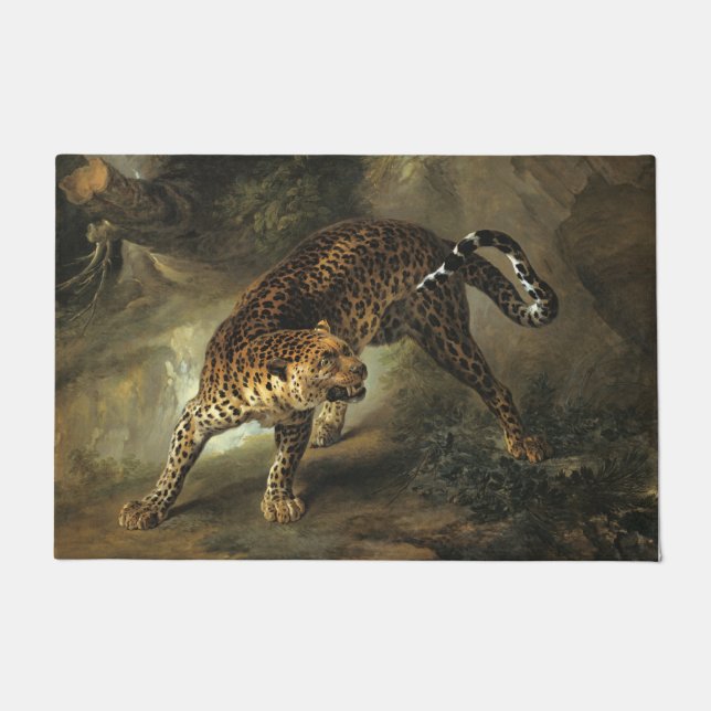 Paillasson Un léopard sauvage féroce (par Jean-Baptiste Oudry (Devant)