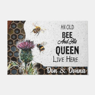 Paillasson Un Vieux Abeille Et Sa Reine Vivent Ici Personnell