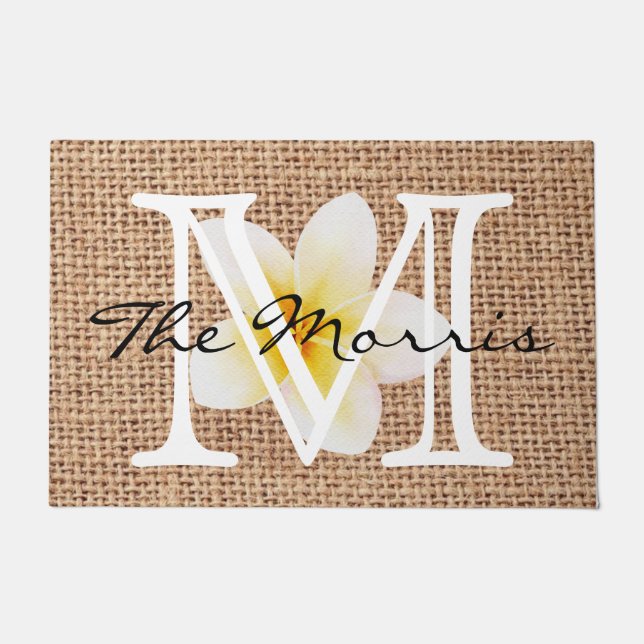 Paillasson Une beauté de la nature design été floral sur burl (Devant)