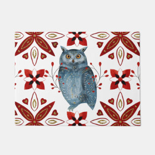 Paillasson Une série de carreaux nordiques de Noël Design 2