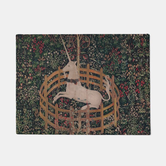 Paillasson Unicorn Hunt Medieval Art - Unicorn repose sous la (Devant)