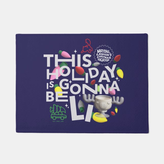 Paillasson Vacances de Noël | Ce jour férié va être illuminé (Devant)