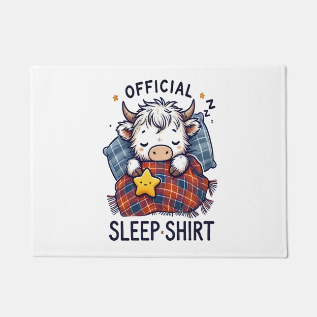 Paillasson Vache Highland, sommeil officiel (Devant)