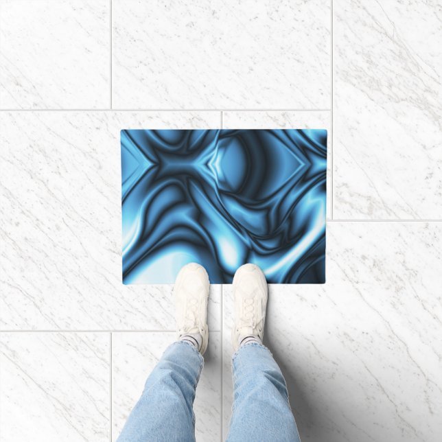 Paillasson Vague de soie bleue (Intérieur)