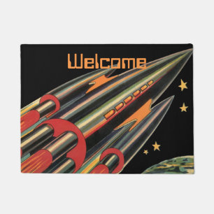 Paillasson Vaisseau spatial de science-fiction vintage par Sp