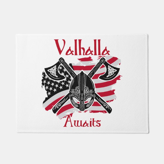 Paillasson Valhalla Await - Drapeau américain (Devant)