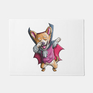 Paillasson Vampire qui fait dabber Corgi Mignon Halloween Cor