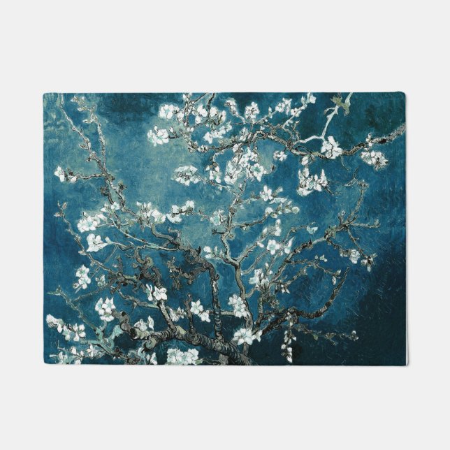 Paillasson Van Gogh Almond Blossoms Dark Turquoise (Devant)