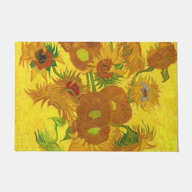 Paillasson Van Gogh Quinze Tournesols Dans Un Vase Art (Devant)