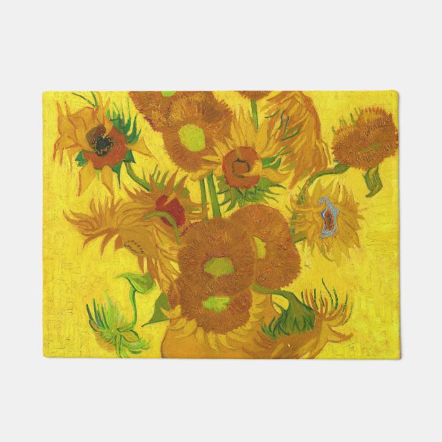 Paillasson Van Gogh Quinze Tournesols Dans Un Vase Art (Devant)