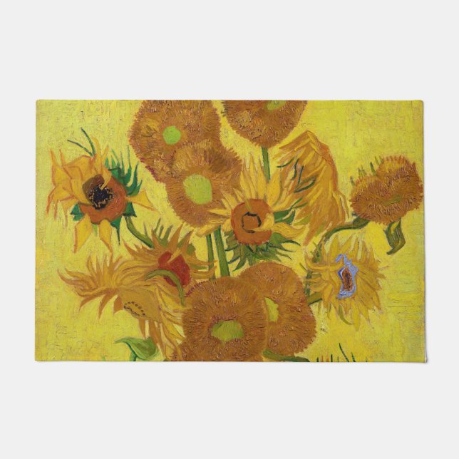 Paillasson Van Gogh - Vase avec 15 tournesols (Devant)
