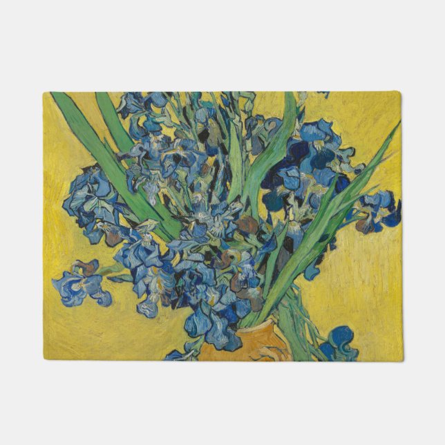 Paillasson Vase Van Gogh avec Iris Classic Impressionnisme (Devant)
