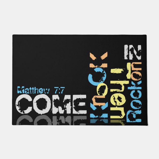 Paillasson Venez, le coup, basculent alors dessus dedans, (Devant)