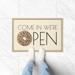 Paillasson Venez Nous sommes ouverts Tout Bagel Boulangerie C