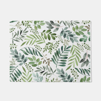 Paillasson Verdure botanique Feuille Aquarelle  