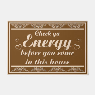 Paillasson Vérifiez Ya Energy Doormat, Cadeau Vintage Mat
