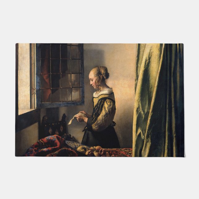 Paillasson Vermeer - Fille lisant une lettre à une fenêtre ou (Devant)