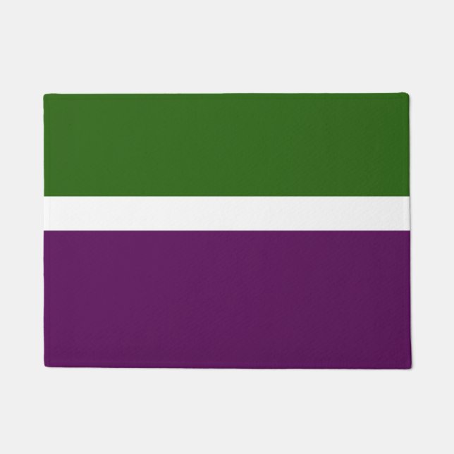 Paillasson Vert blanc violet couleur pâle Design de bloc de c (Devant)